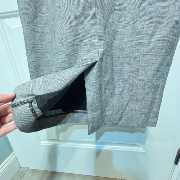 Ben Sherman Sleeveless Buttoned Grey Plaid Midi Dress - Women's Size Small - Picture 15 of 16